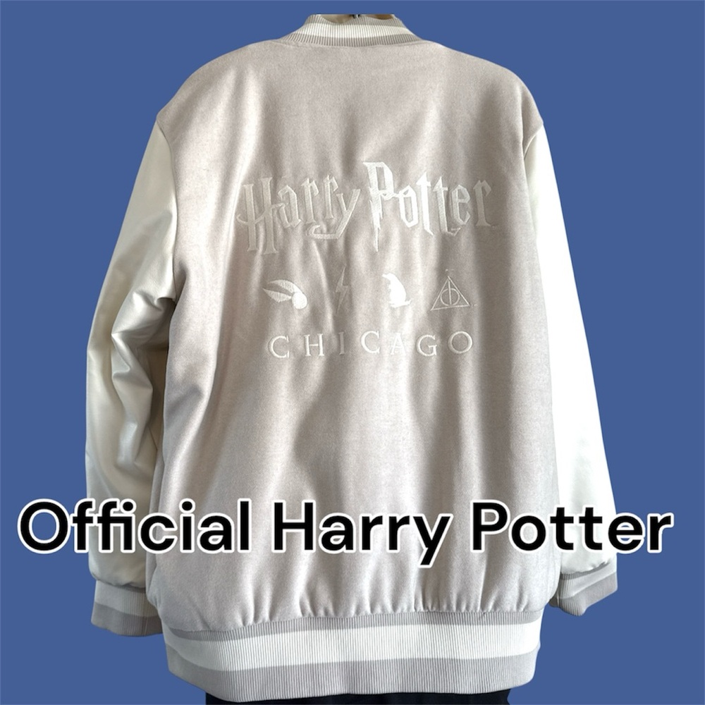 Official Harry Potter tan and White Bomber Jacket